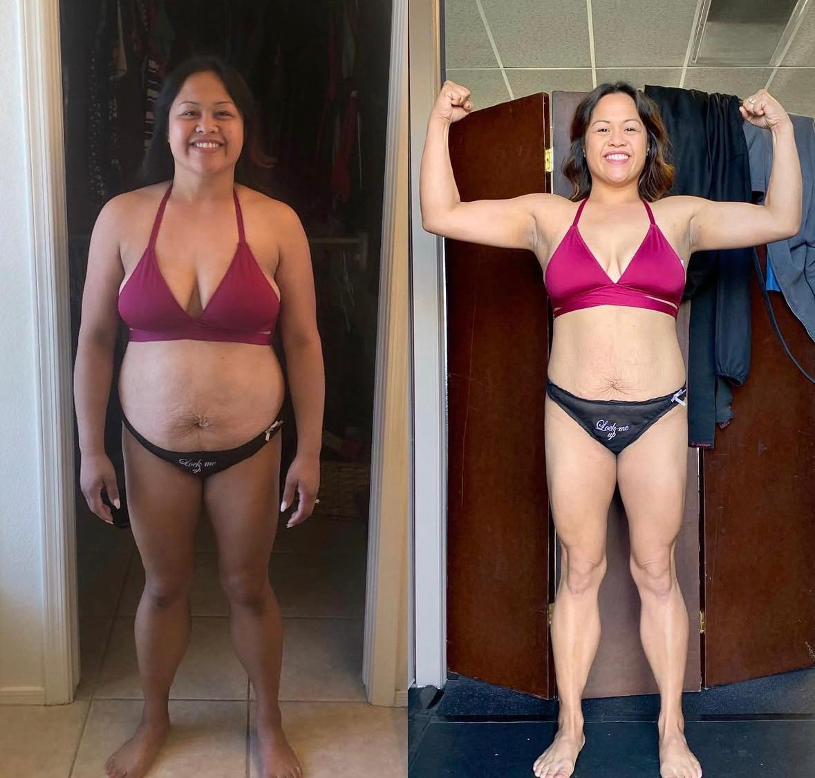 UPF transformation — Strength, Visible. Soft to sculpted. The mirror finally reflected the work.